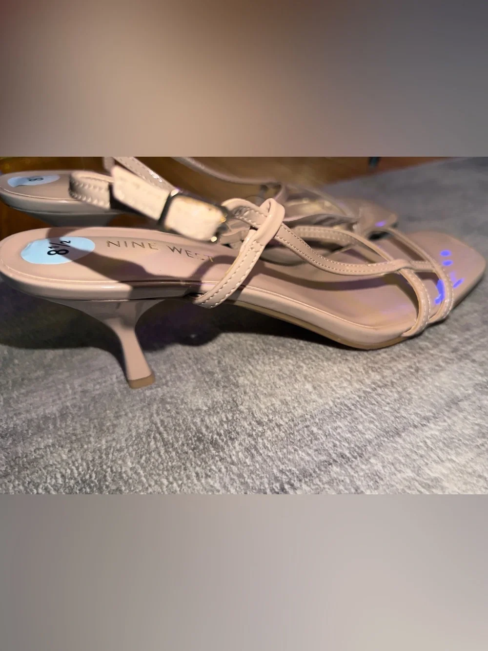 Nude Square-Toe Kitten Heels  w/ Straps - Brand New with Tags.- Size 8.5